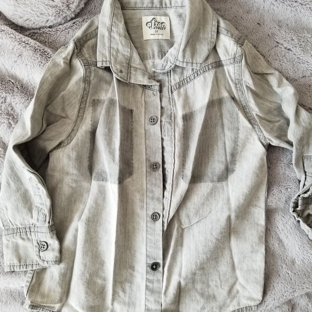 Grey button up